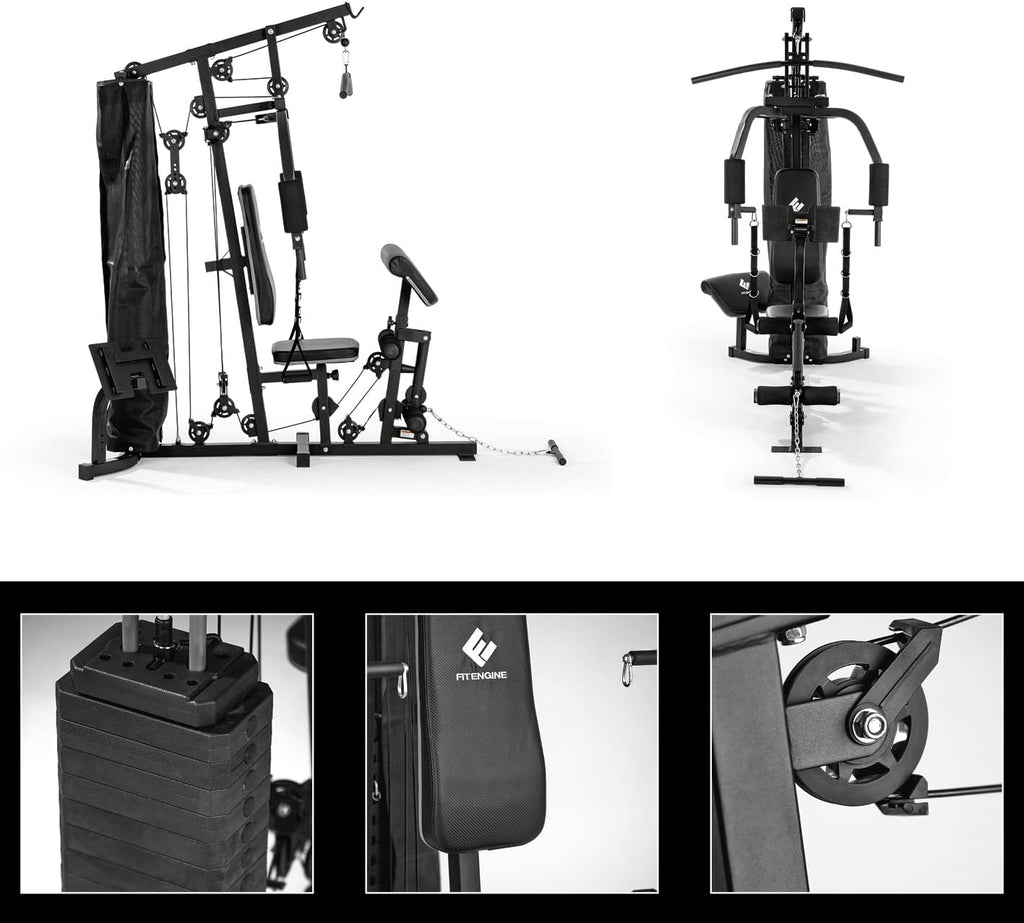 FitEngine Kraftstation: Komplettes Home Gym mit 67 kg Gewichten