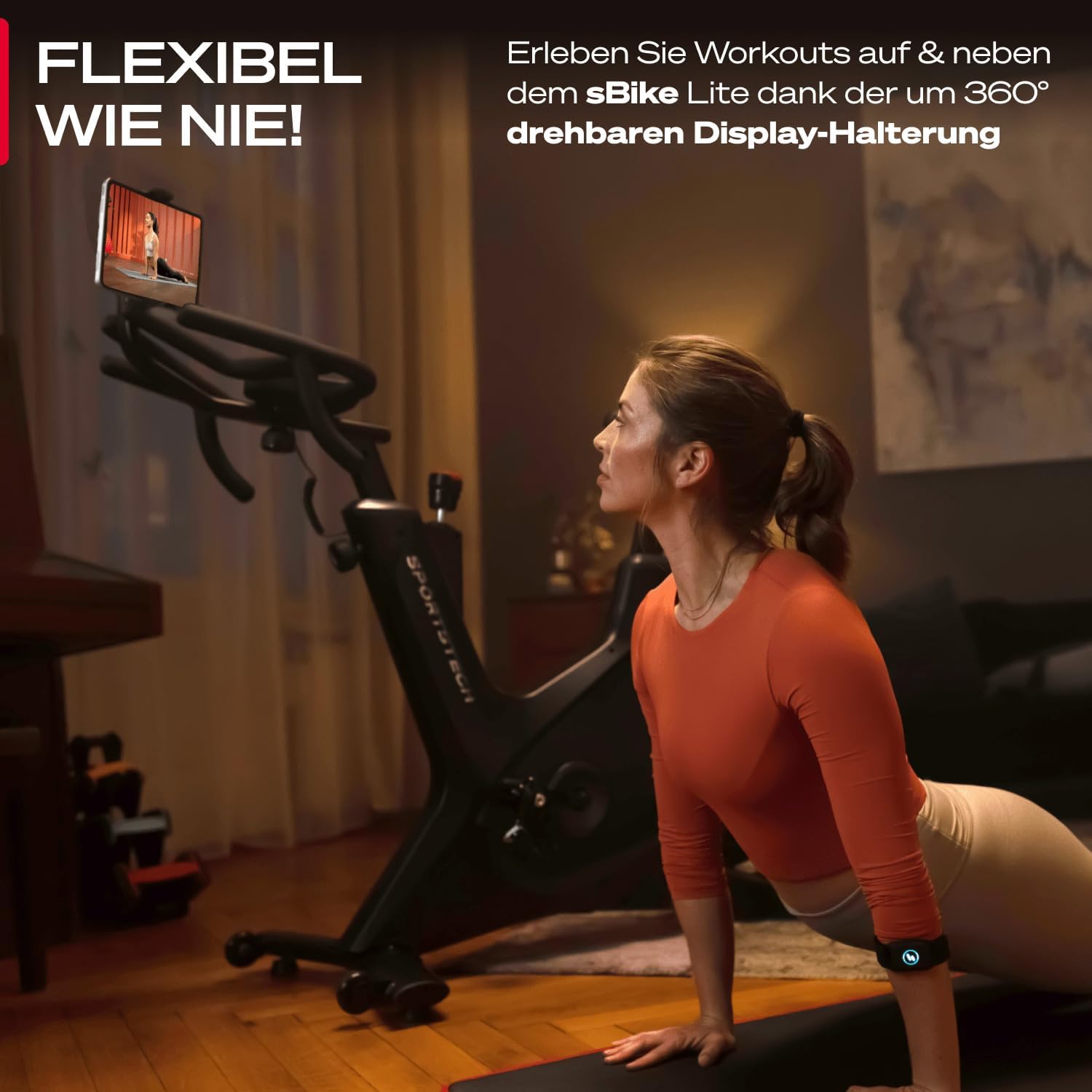 Sportstech Sbike Lite: Heimtrainer mit App & Tablet-Halterung