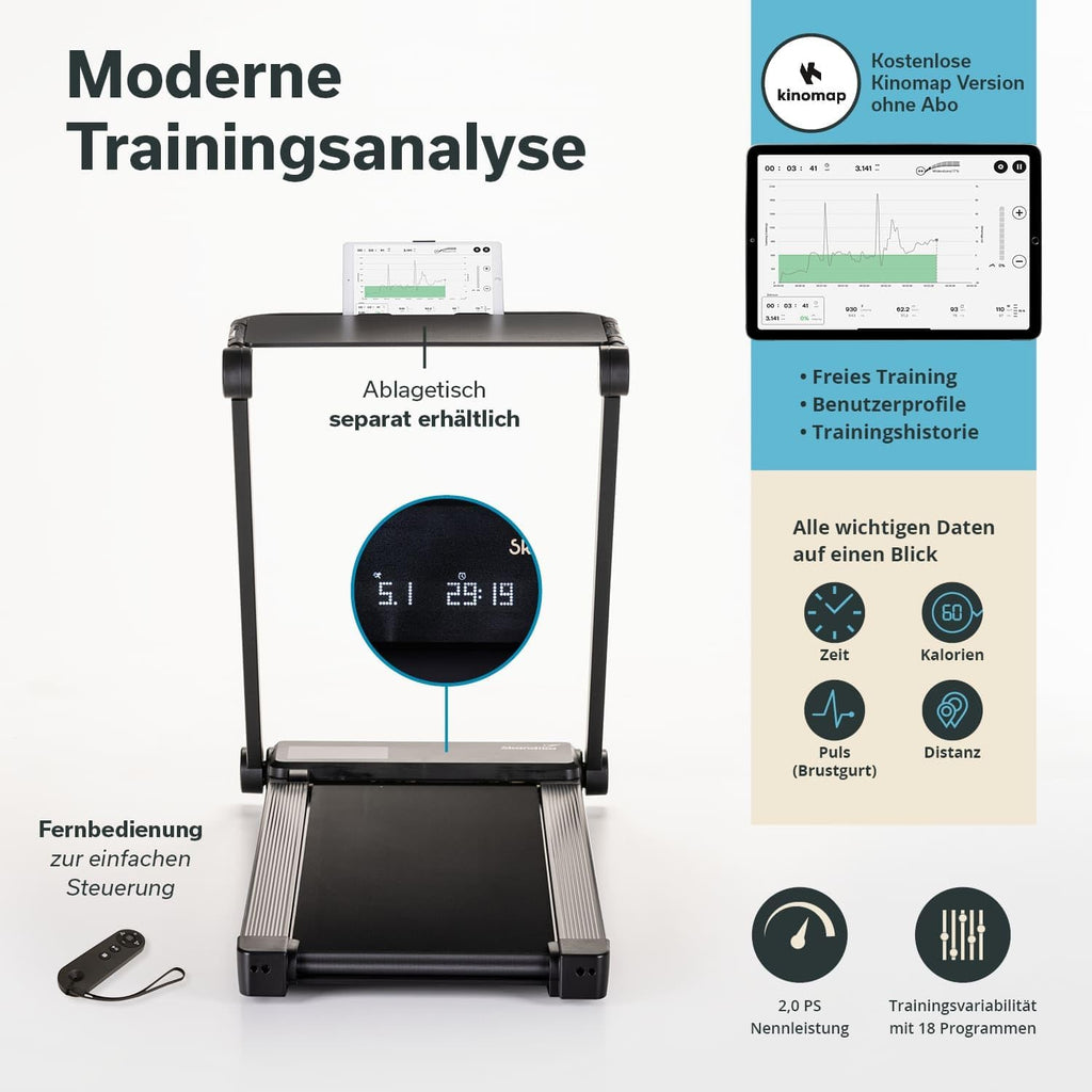 Skandika Nordik Laufband für Zuhause & Büro | Walking Pad mit Steigung