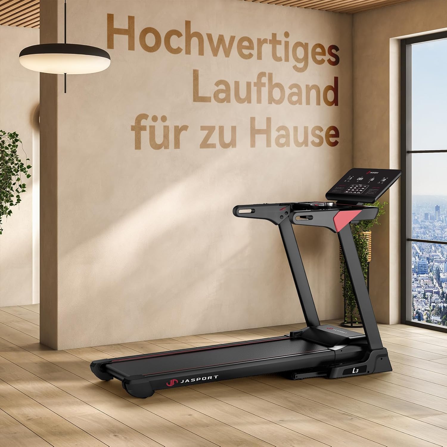 JASPORT L3 Faltbares Heimtrainer-Laufband mit Bluetooth & Steigungsfunktion