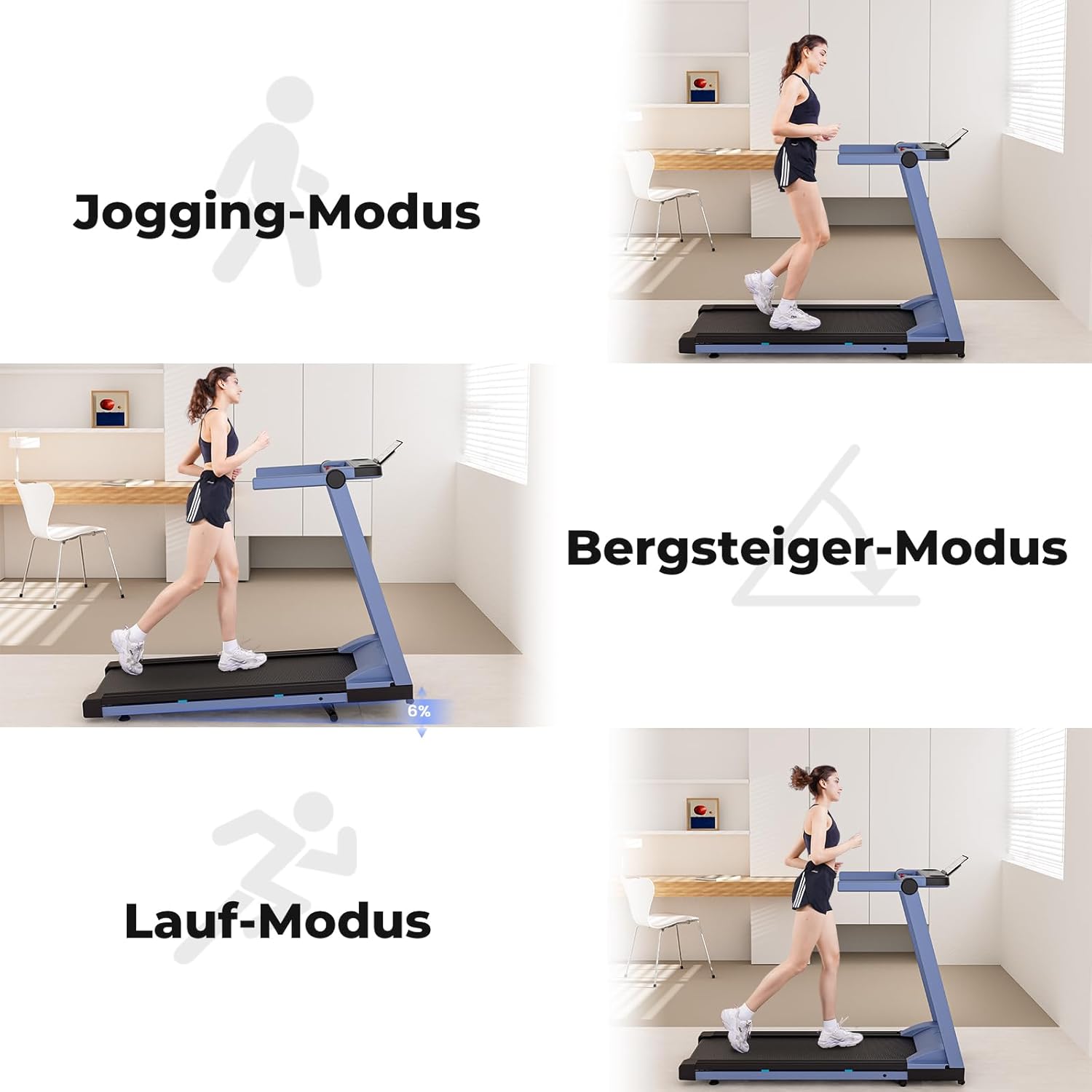 DeerRun Raceable Laufband: High-Tech Home Laufband mit Steigung & AI Coach