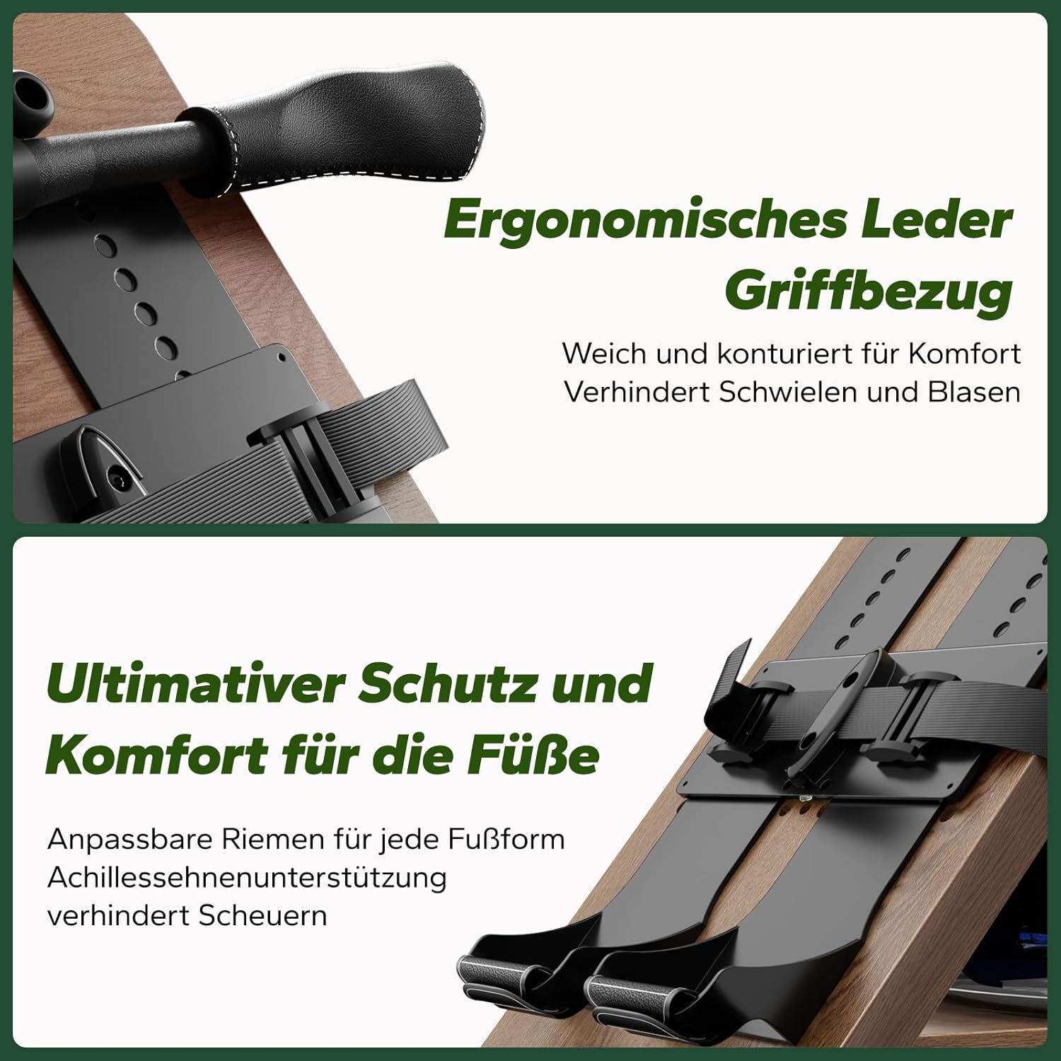 MERACH Wasser-Rudergerät aus Holz: Klappbar & interaktiv für Zuhause