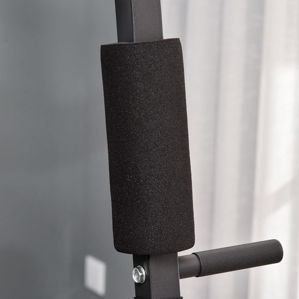 HOMCOM Home Gym Kraftstation – Latzug, Kabelzug, Brustpresse, Beintrainer