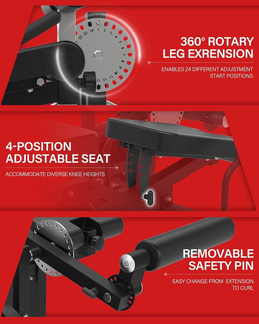 HVO Beinstrecker & Beinbeuger Maschine - Professionelles Beintrainingsgerät für Zuhause