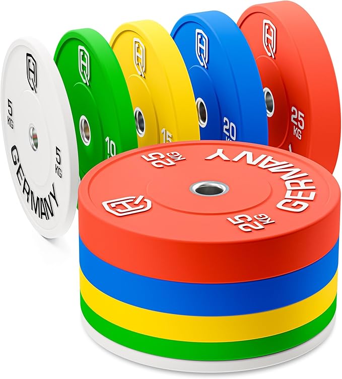 HQ Germany Premium Bumper Plates: 50mm Hantelscheiben Set