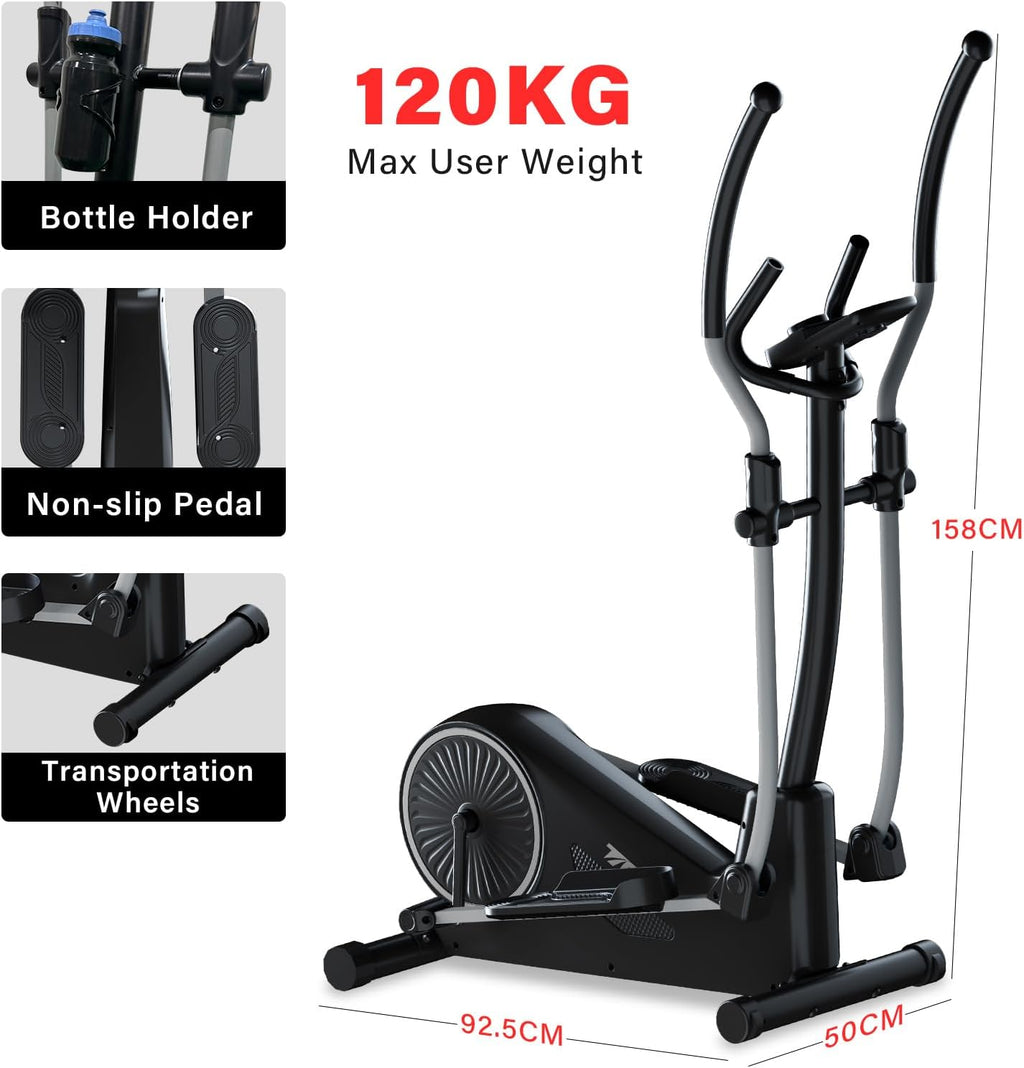 TODO 2-in-1 Crosstrainer für Zuhause mit App & LCD Monitor
