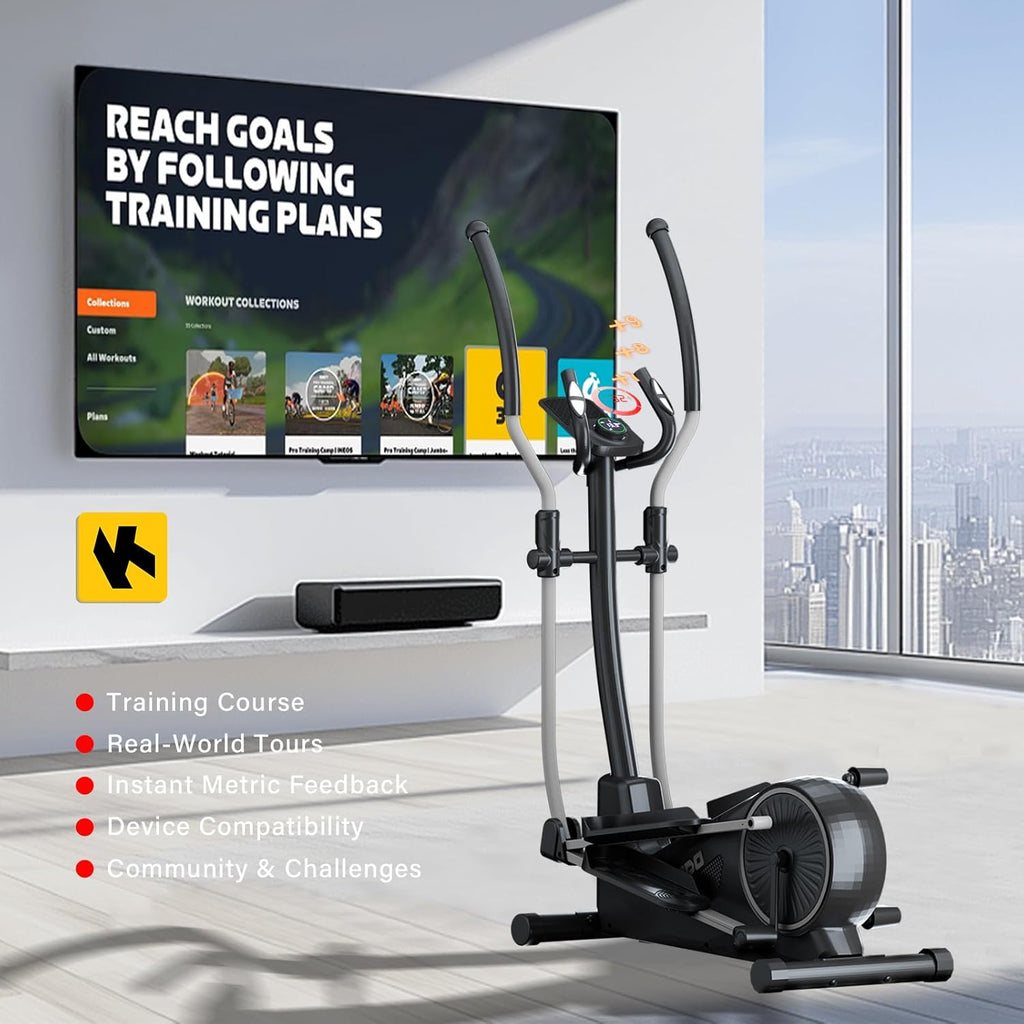 TODO 2-in-1 Crosstrainer für Zuhause mit App & LCD Monitor