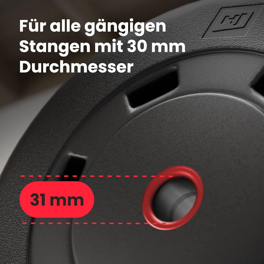 Hop-Sport Hantelbank: Multifunktional mit Latzug, verstellbarer Schrägbank & Hantelset