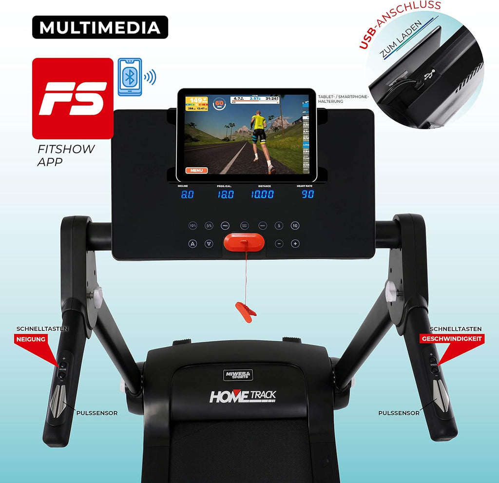 Miweba Sports HT3000 Laufband: 3.5 PS, 10 mph, 15% Steigung, App