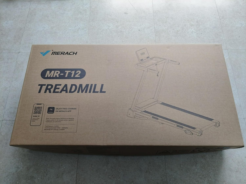 MERACH Klappbares Laufband: 2,5 PS, Steigung, 0,8–12 km/h für Zuhause