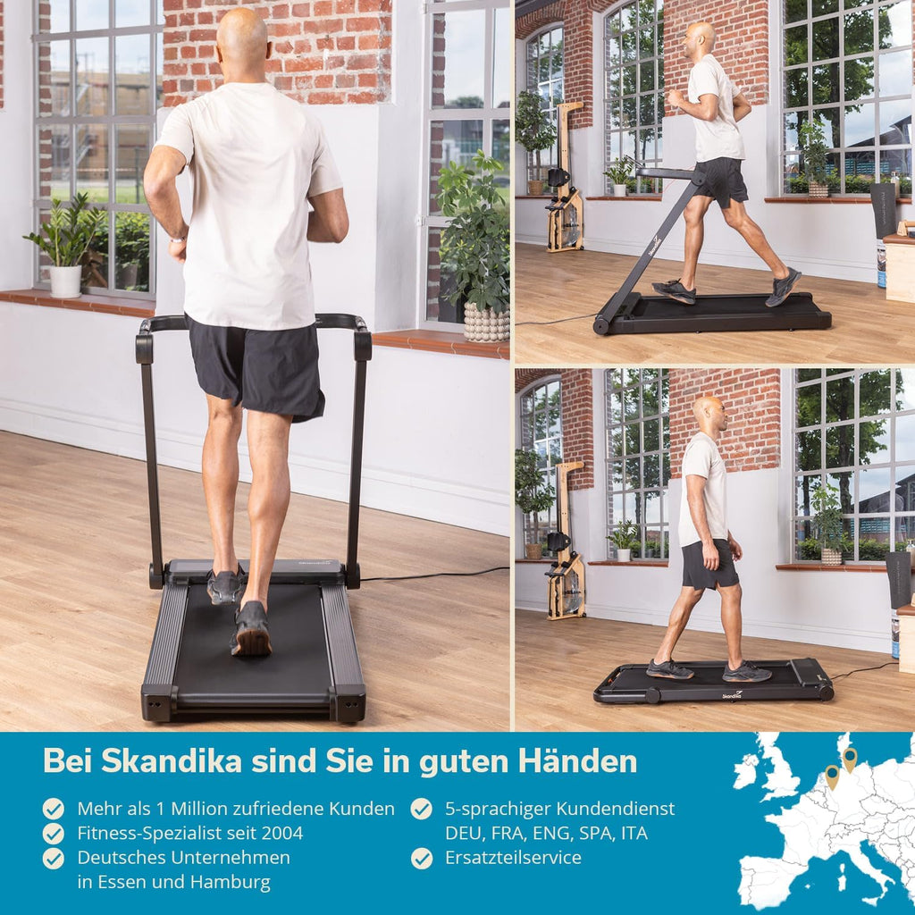 Skandika Nordik Laufband für Zuhause & Büro | Walking Pad mit Steigung