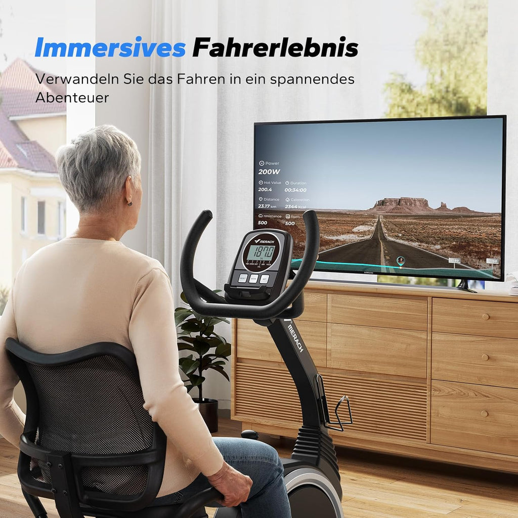 MERACH Recumbent Exercise Bike for Home Cardio Workout with Bluetooth